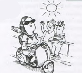 Perfekt Hilfsverb sein: مارتینا با موتورش رفته است (Martina ist mit ihrem Motorroller gefahren)