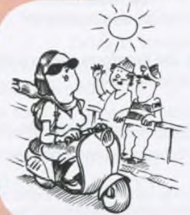 مارتینا با اسکوتر (Martina fährt bei schönem Wetter mit dem Motorroller)