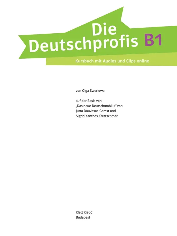جلد کتاب Die Deutschprofis B1