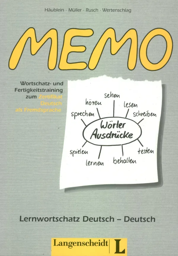 جلد کتاب Memo - Lernwortschatz Deutsch-Deutsch