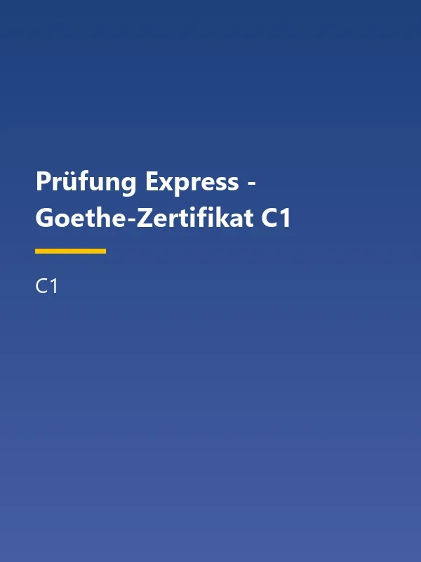 جلد کتاب Prüfung Express - Goethe-Zertifikat C1