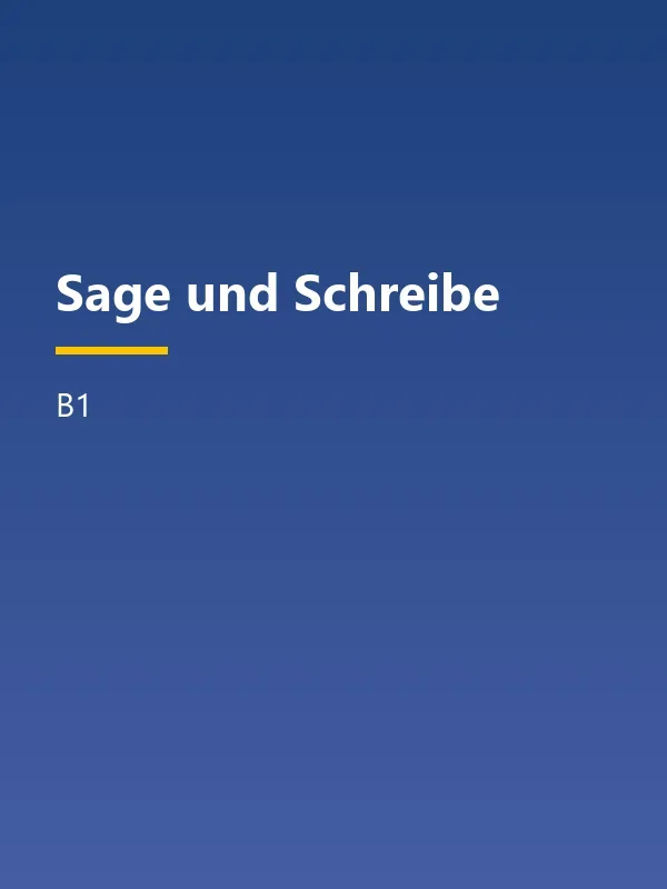 جلد کتاب Sage und Schreibe