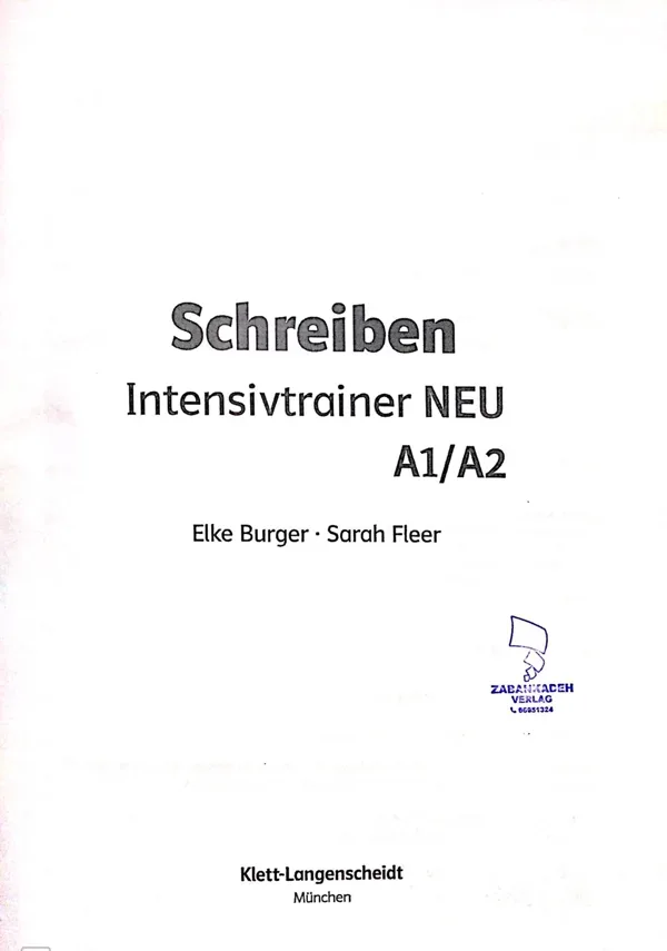جلد کتاب Schreiben Intensivtrainer NEU A1 A2