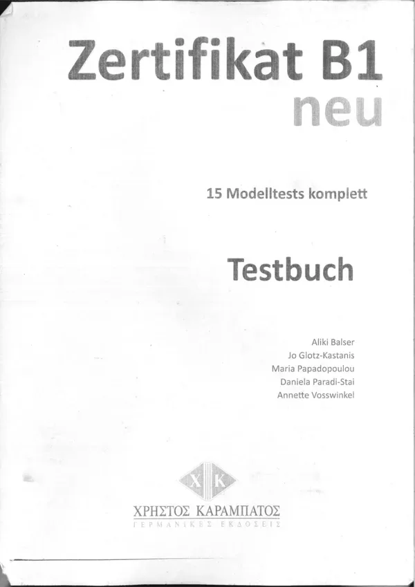 جلد کتاب Zertifikat B1 neu - Testbuch Karabatos Verlag